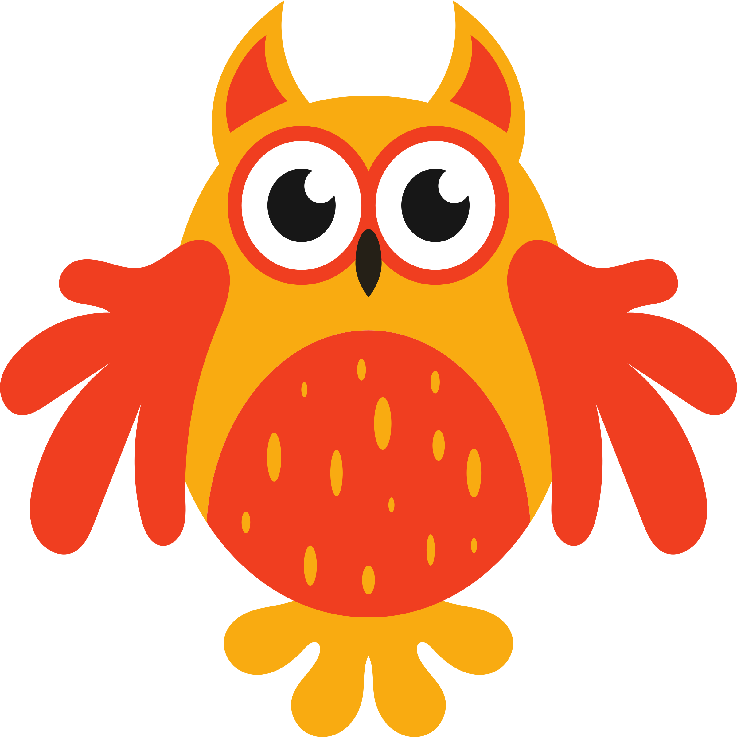 orange clipart owl