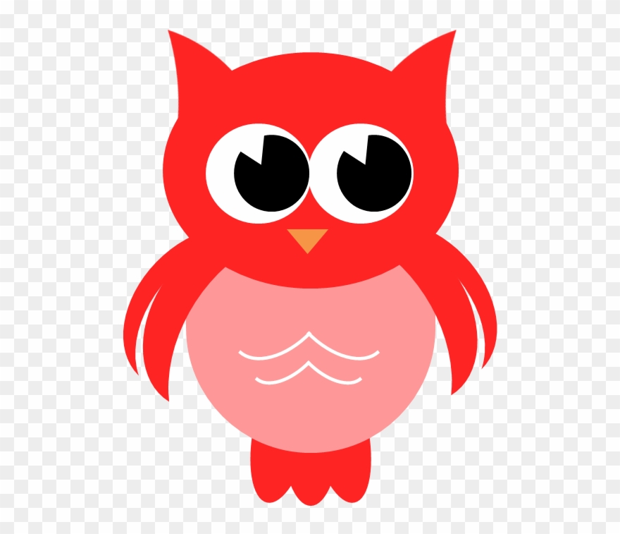 clipart owl red