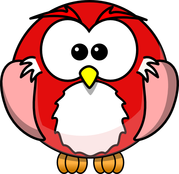 Owl clip art at. Owls clipart red
