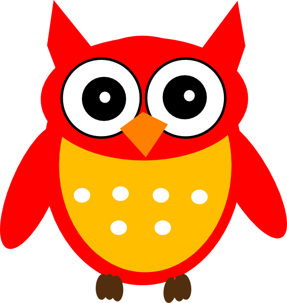 Owls clipart red. Owl clip art at