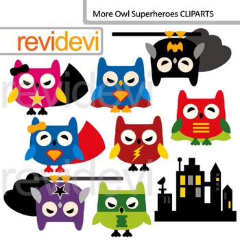 owls clipart superhero