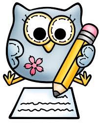 clipart owl writing