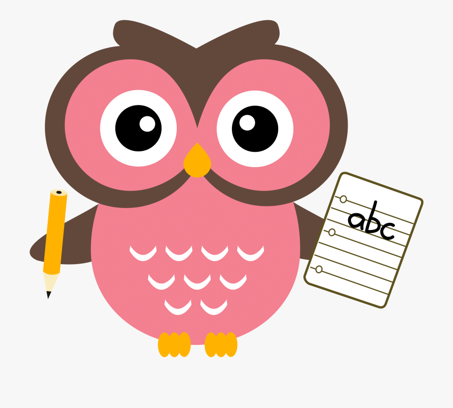 owl clipart writing