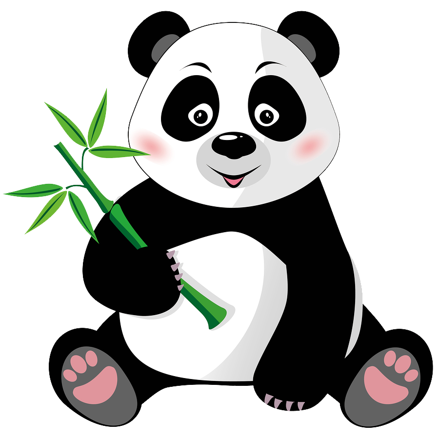 panda clipart bamboo