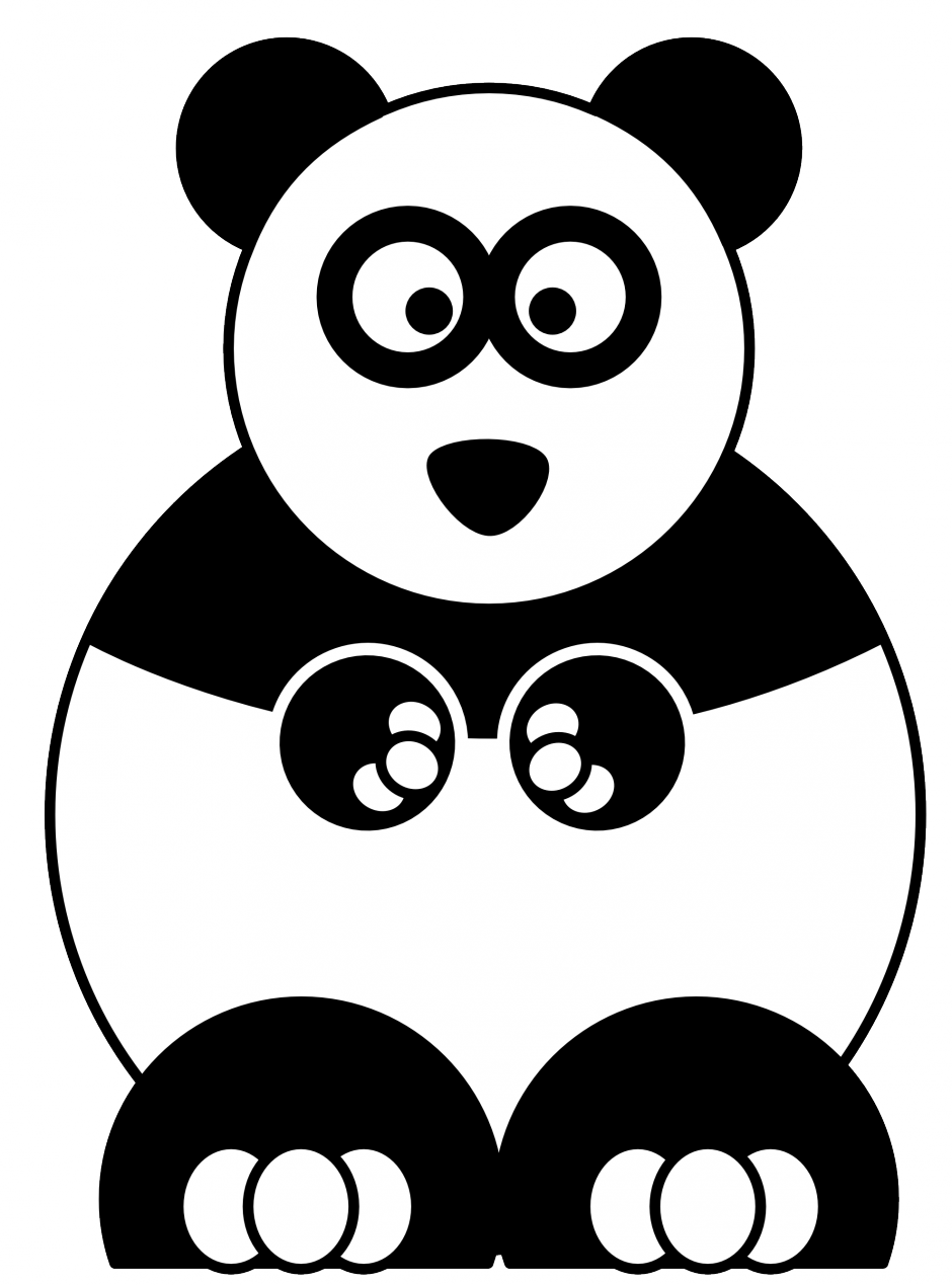 Clipart panda bamboo drawing. Red coloring pages free
