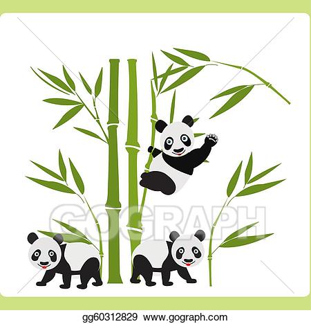 panda clipart bamboo drawing