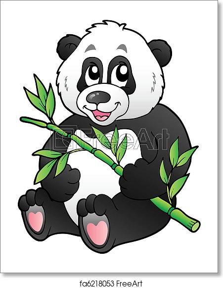 clipart panda bamboo forest art