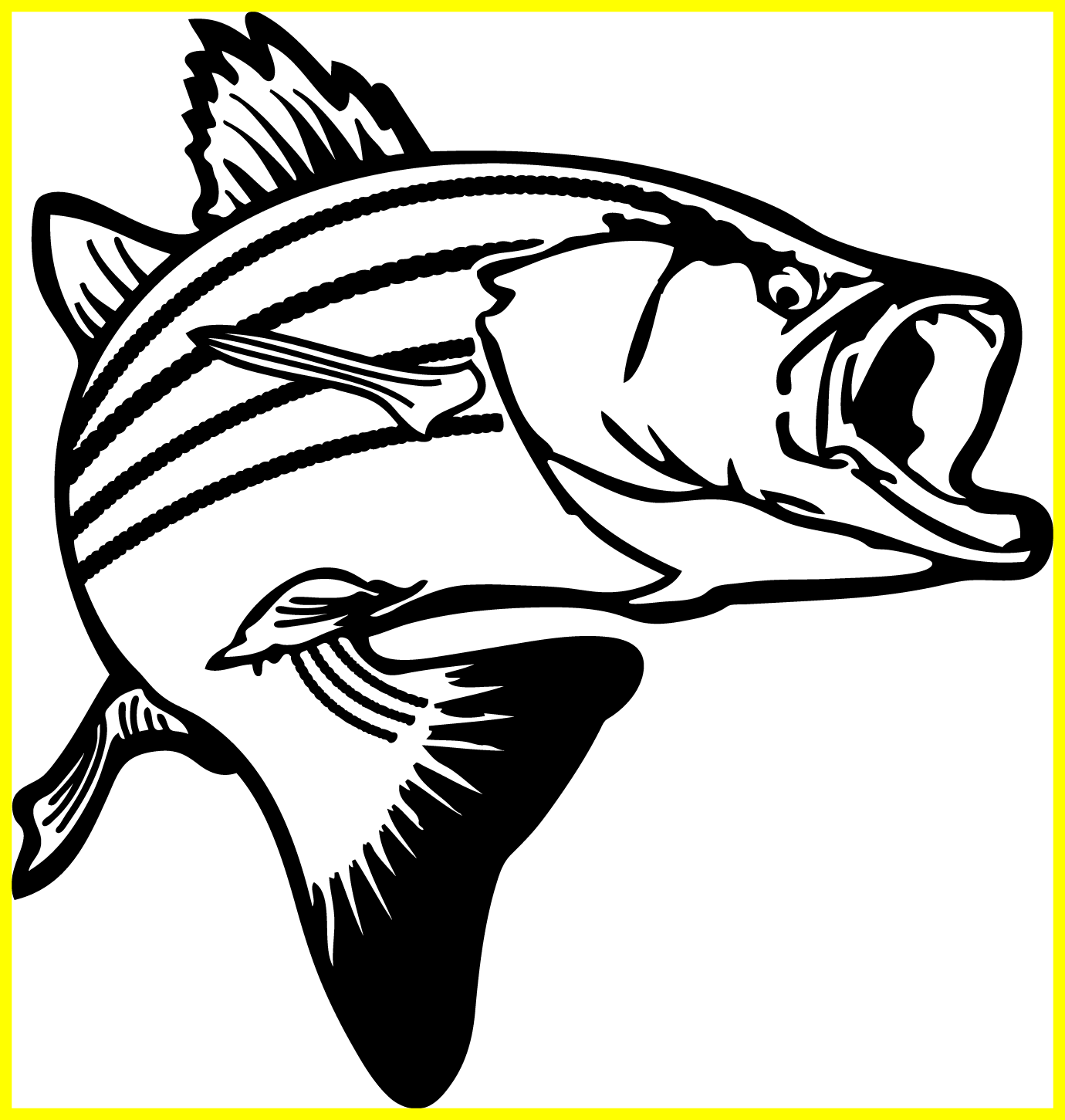 Panda black and white. Fish clipart face