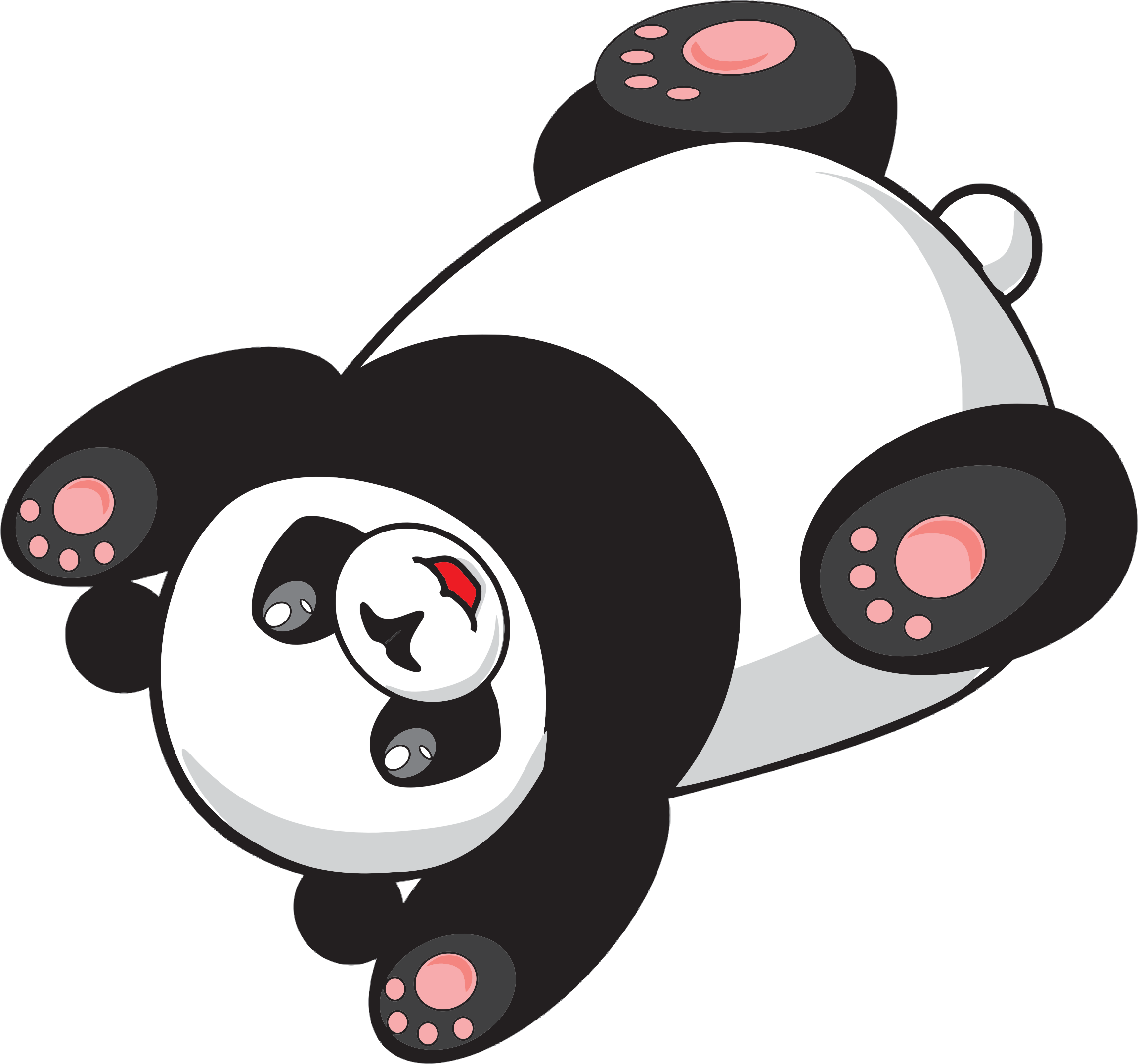 clipart panda cartoonish