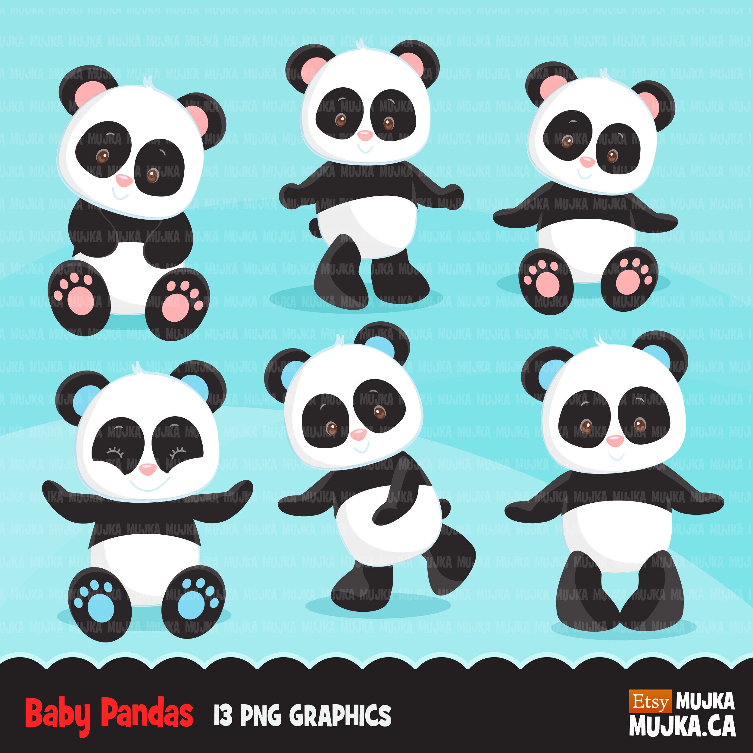 clipart panda cute baby zoo animal