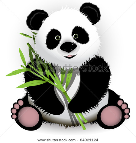 panda clipart fuzzy