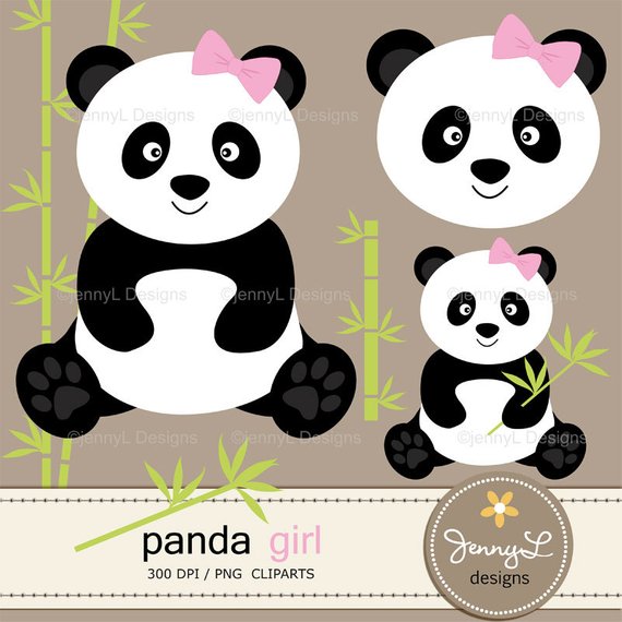 clipart panda girl panda
