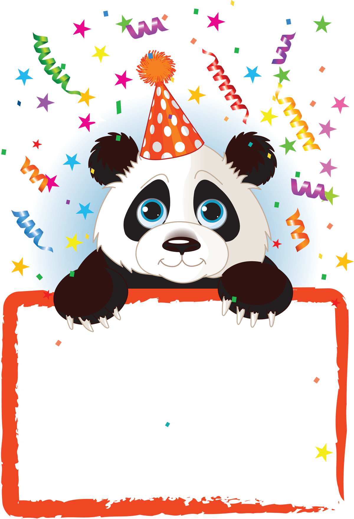 Clipart panda holding bamboo. Transparente marco png kids