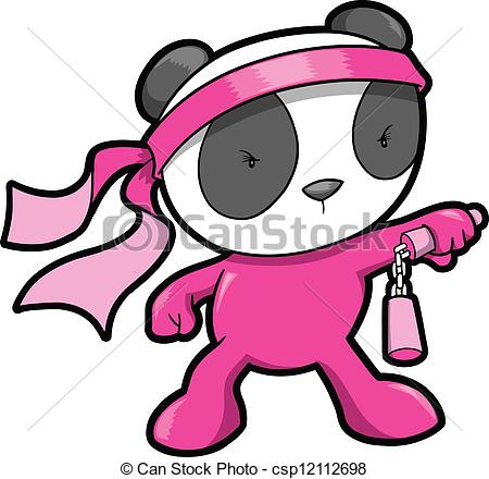 clipart panda ninja