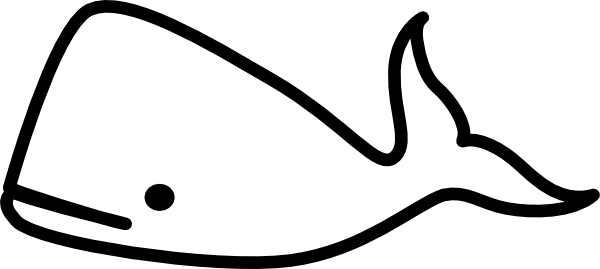 Clipart whale line art. Black and white panda