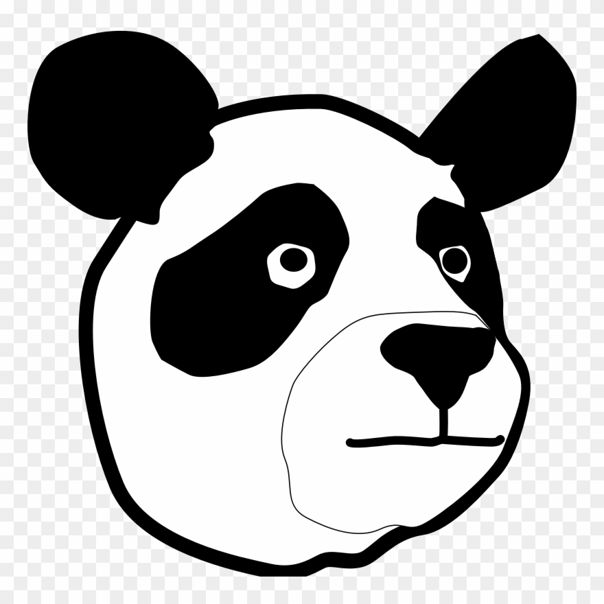 Clipart panda panda head. Bear png download 