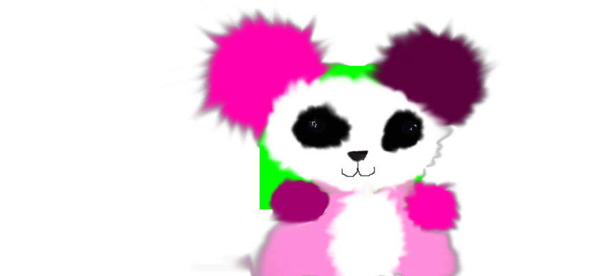 clipart panda pink panda