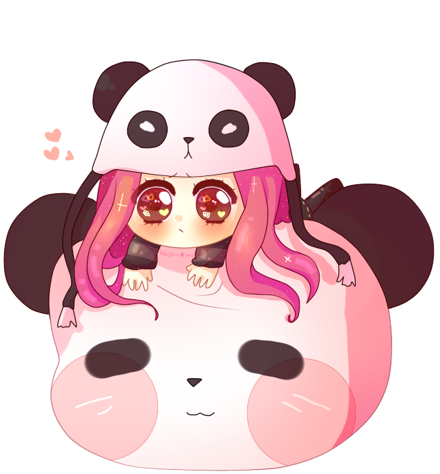 Panda clipart pink panda. Sweet by hoshiime on