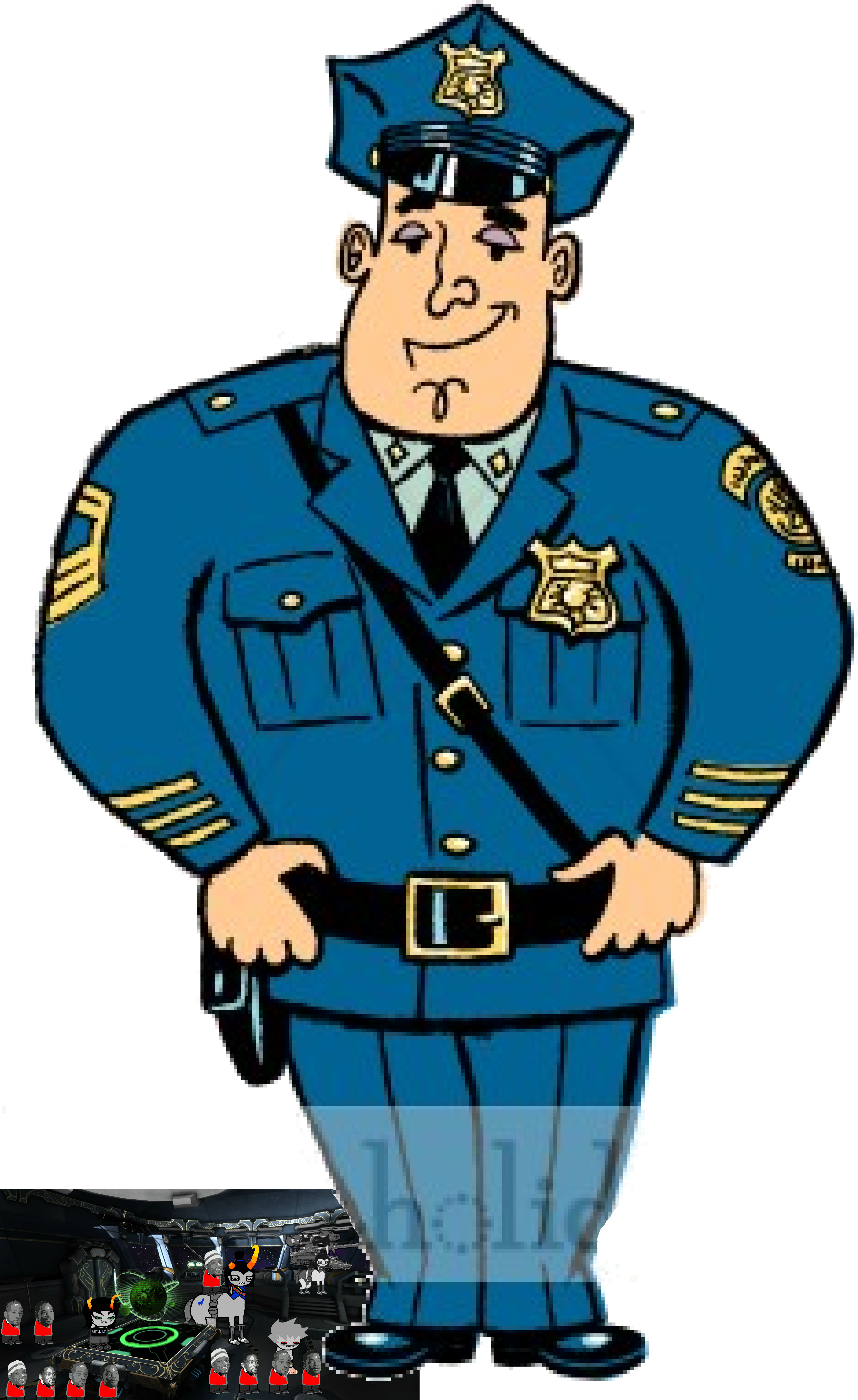 clipart woman police man