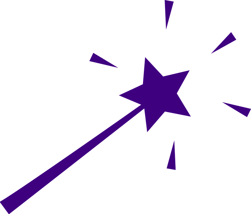 Magic wand isolated on. Clipart panda purple