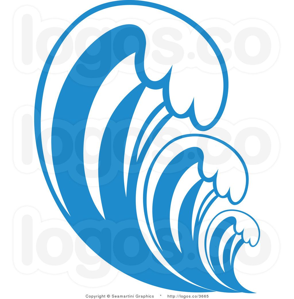 Waves panda free images. Ocean clipart logo