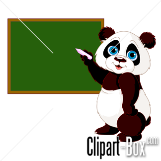 clipart school panda
