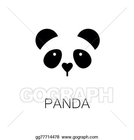 panda clipart simple