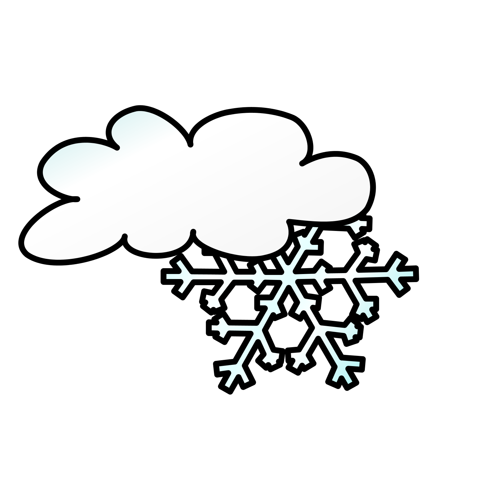 Clipart snowflake snowy. Weather panda free images