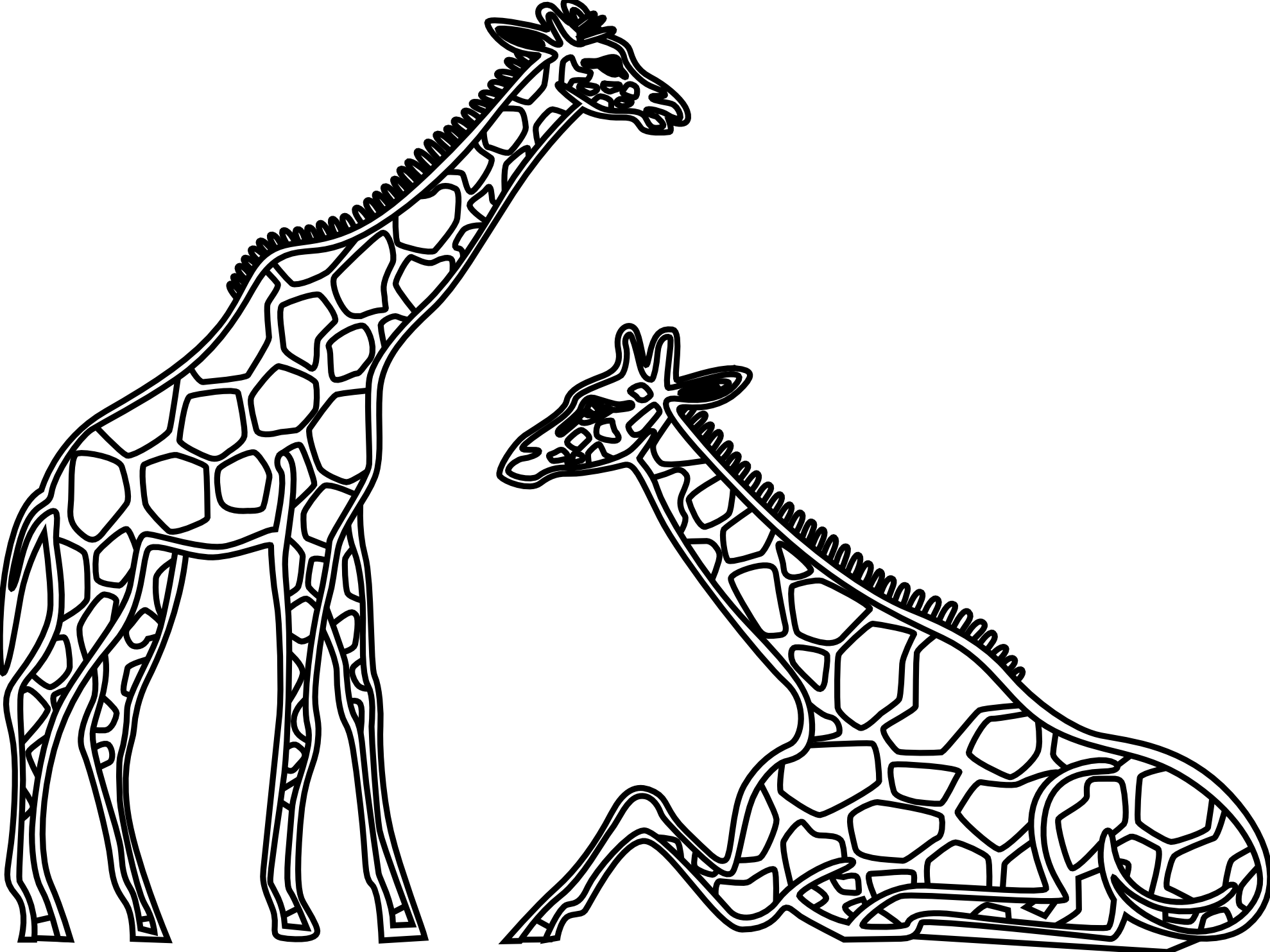 Giraffe coloring book pencil. Clipart panda stuffed