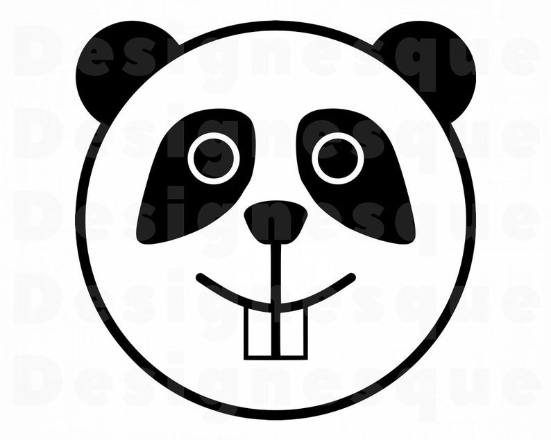 Clipart panda svg. Cute cartoon files for