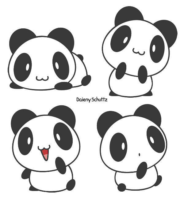 panda clipart chibi