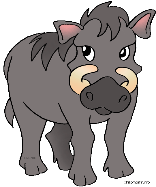 Warthog pencil and in. Yak clipart trainer