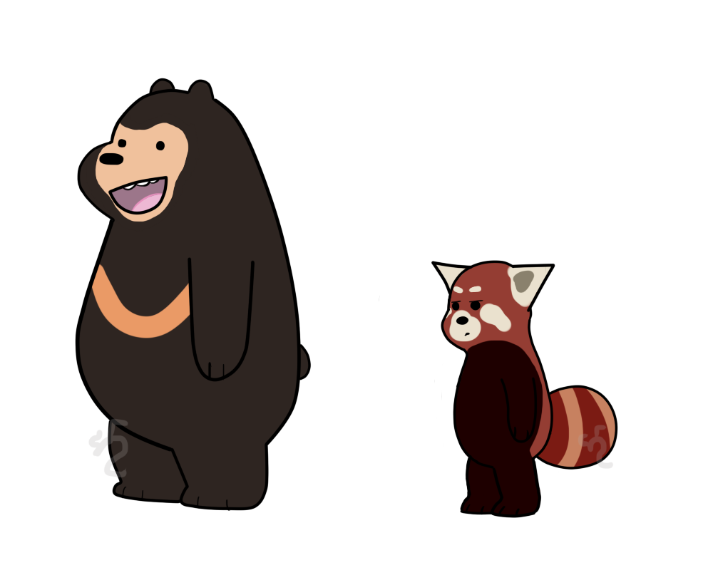 Sun and red by. Clipart panda we bare bears
