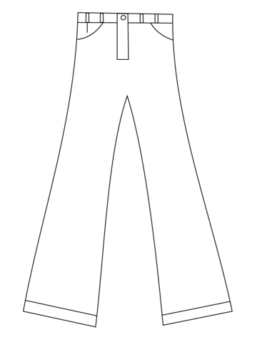 clipart pants coloring page