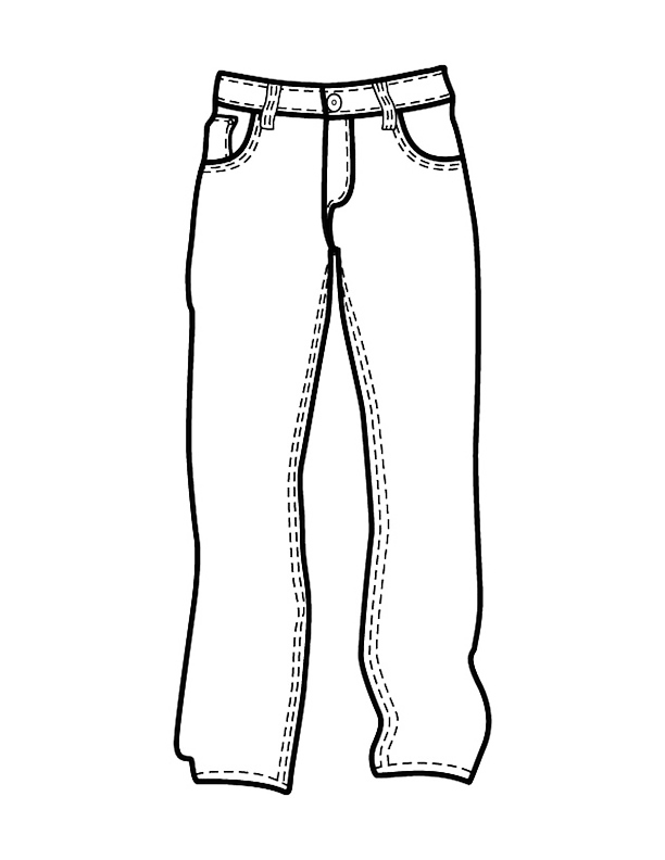 Jeans clipart colouring page, Jeans colouring page Transparent FREE for ...