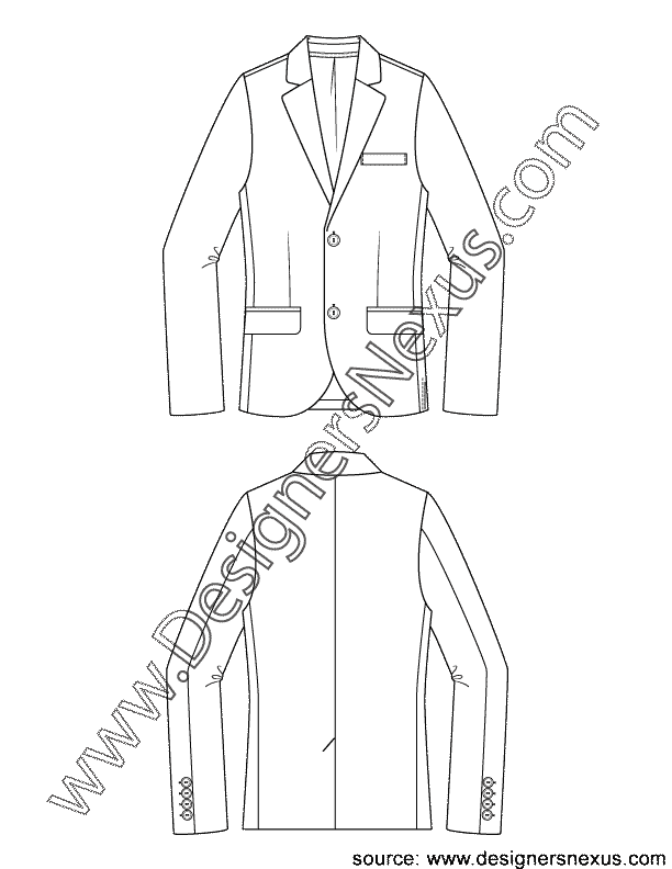 Dress shirt flat sketch. Clipart pants drawn