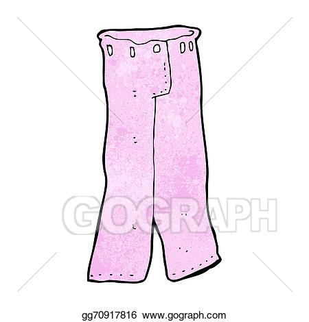 Vector cartoon of pink. Pants clipart pair pants