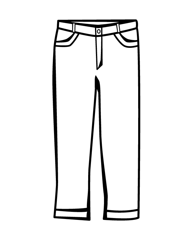 Pin on pattern design. Jeans clipart coloring page