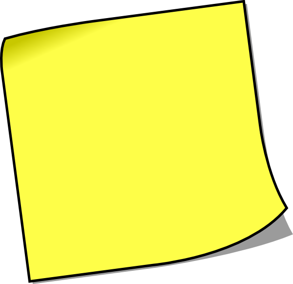 note clipart yellow notepad
