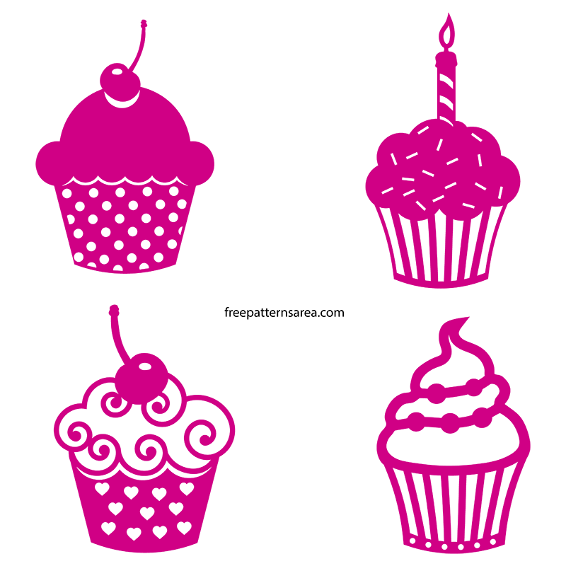 cupcake clipart silhouette