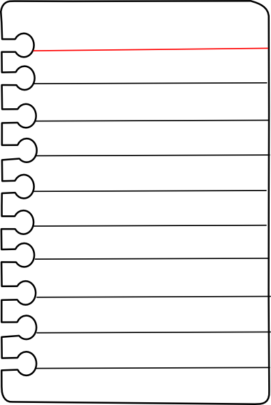 lines clipart notebook line