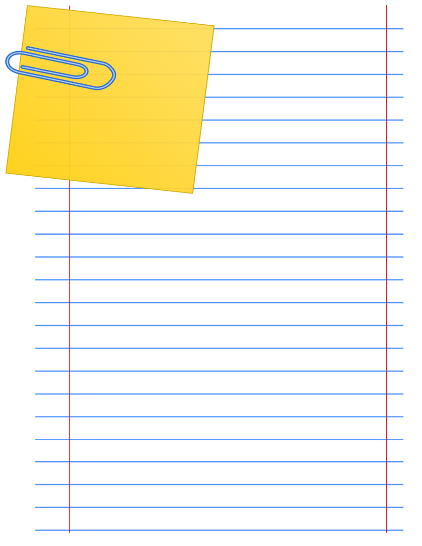 note clipart page