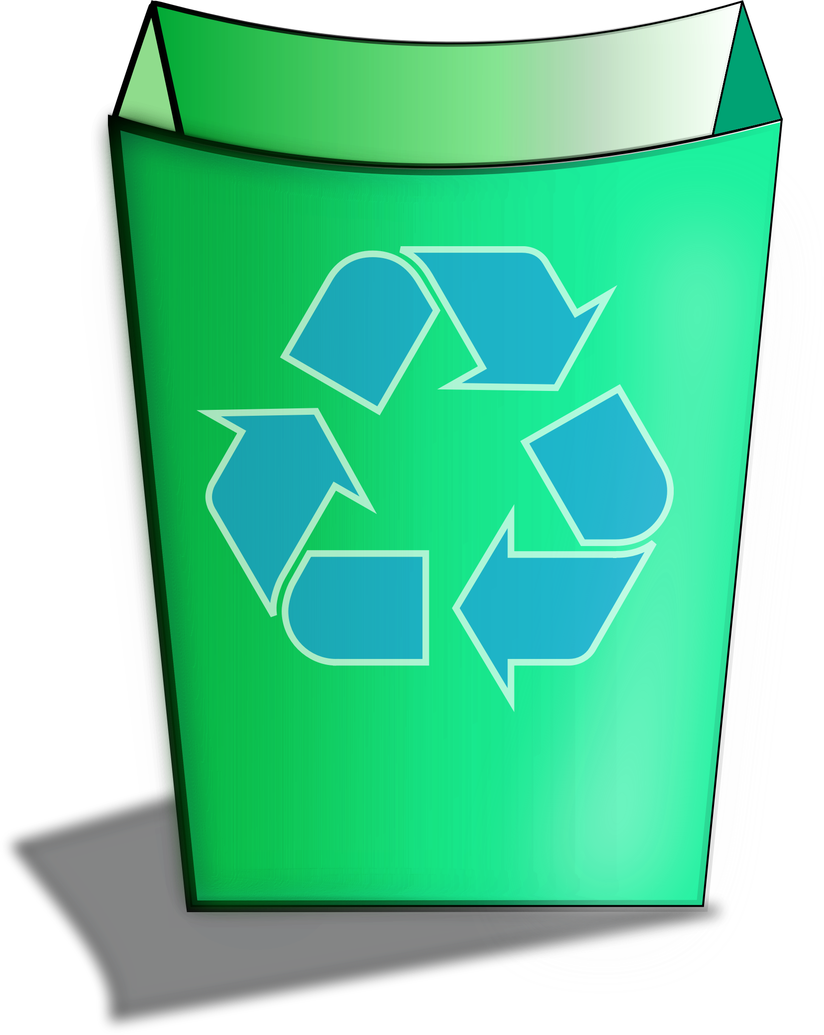 Green Clipart Recycle Bin Green Recycle Bin Transparent FREE For 