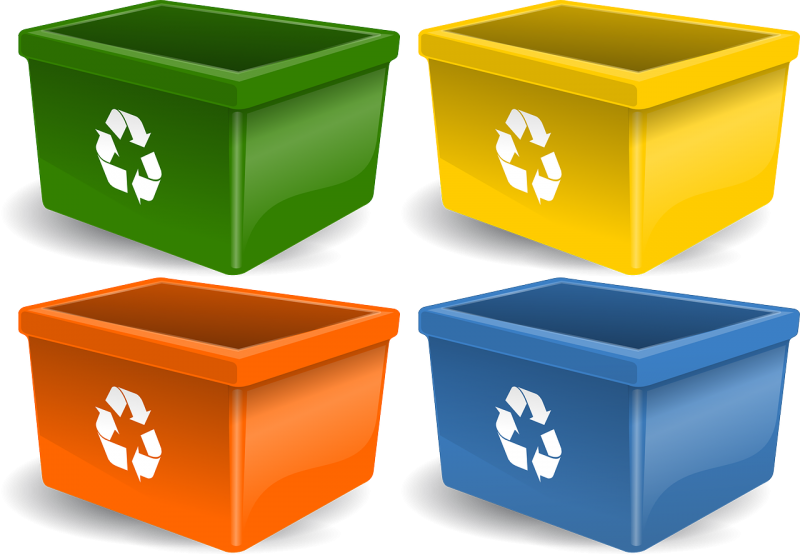 clipart paper recycle bin