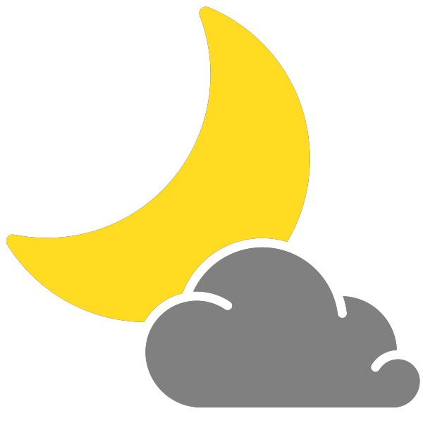 Simple weather icons cloudy. Park clipart night clipart