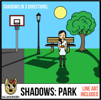 Shadow clip art themed. Clipart park object