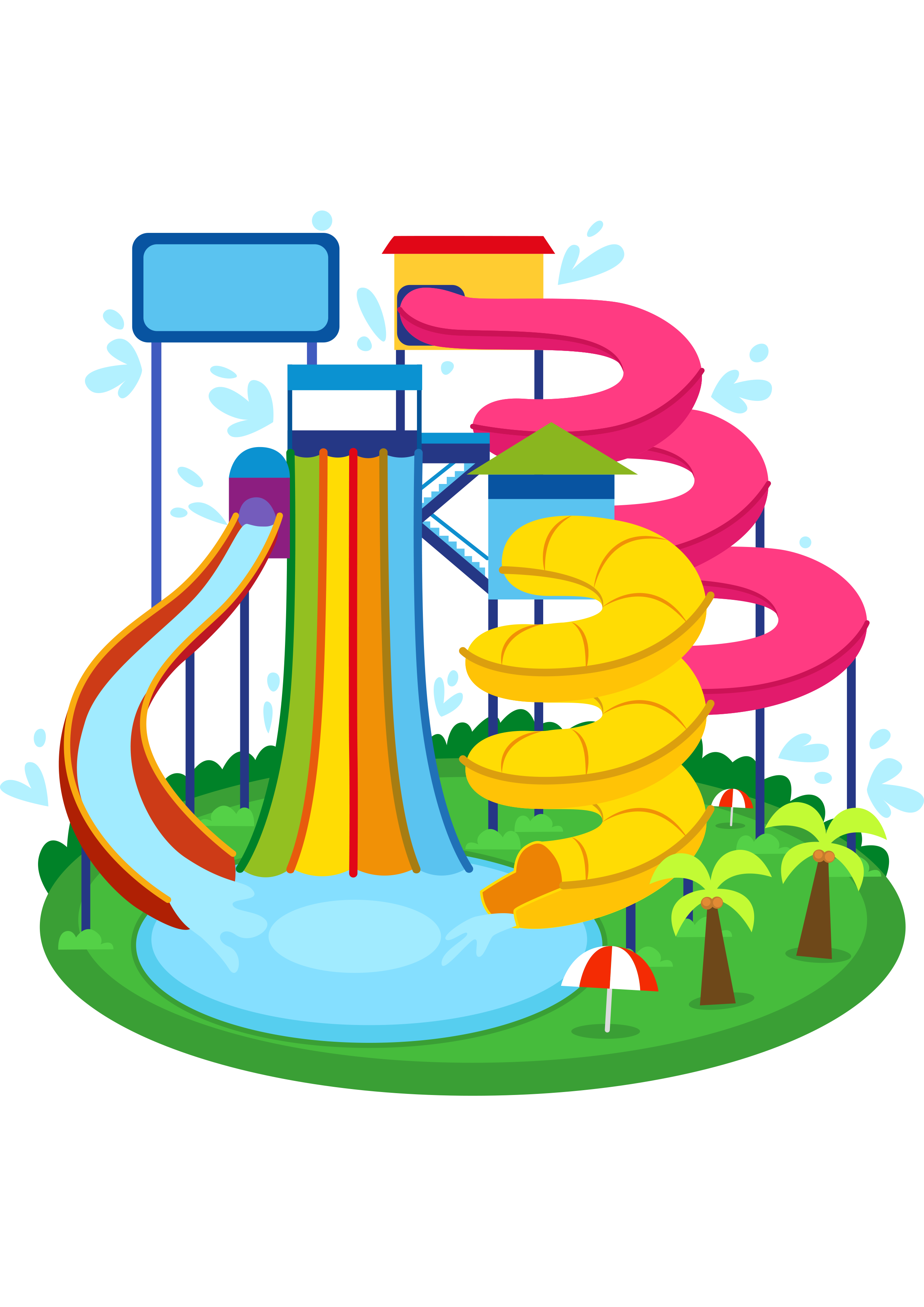 clipart swimming water park