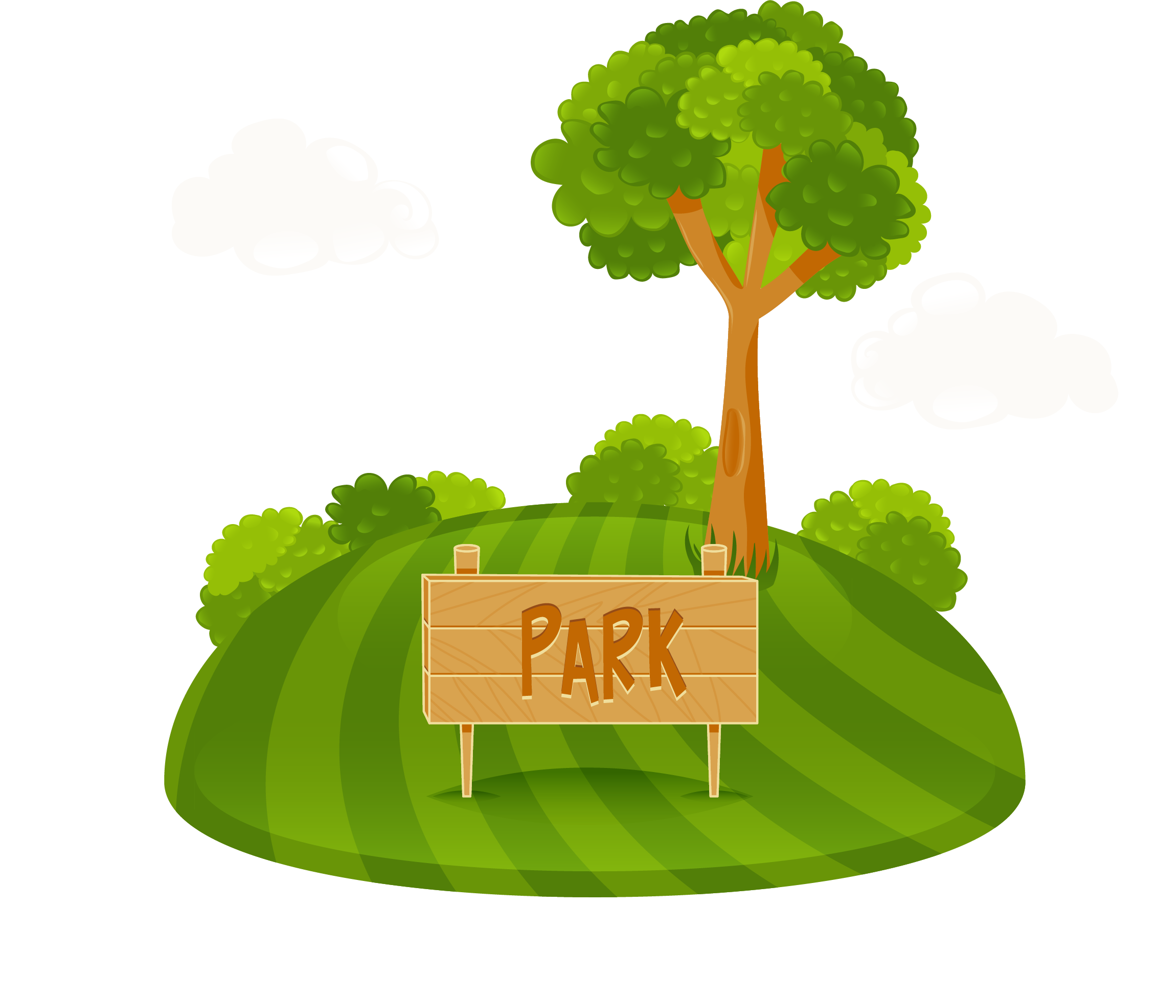 Tree cartoon clip art. Park clipart park day