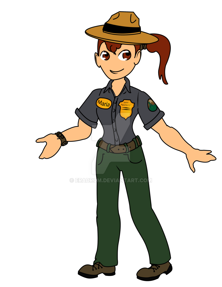 Park clipart park ranger. Junior girl colored by