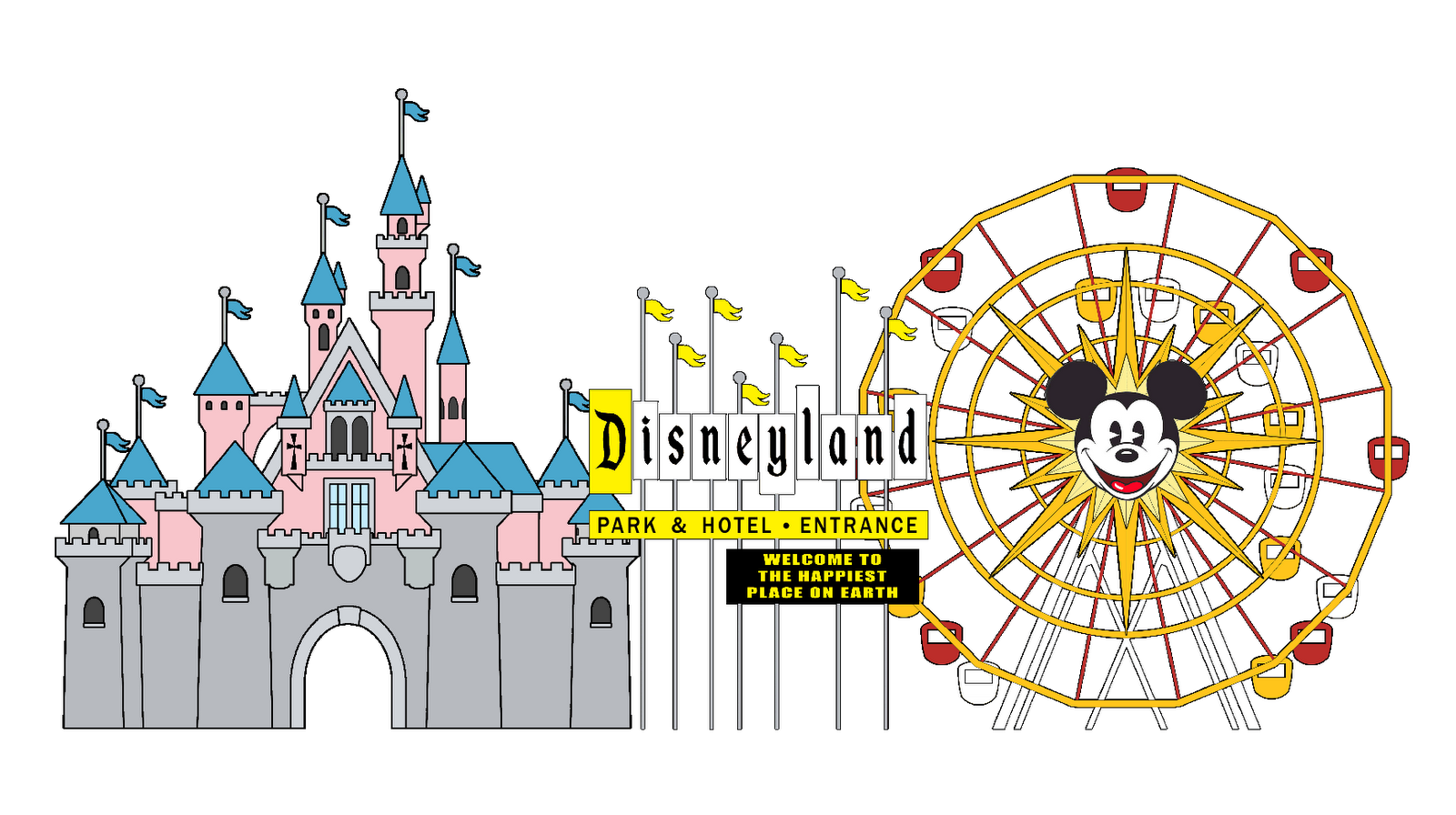 Disneyland california re p. Disney clipart disney land